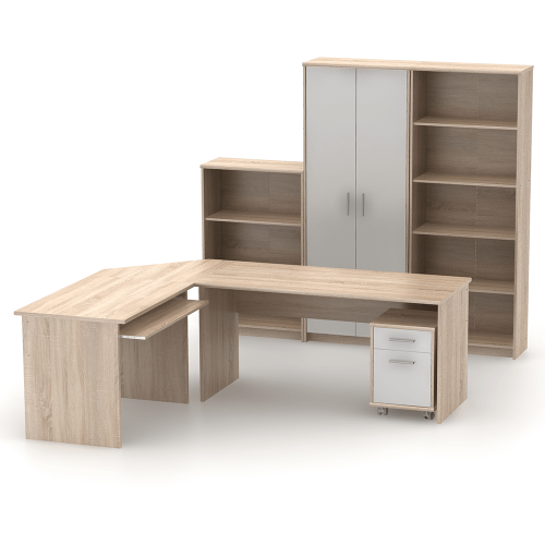 Kontajner so zámkom, dub sonoma/biela, JOHAN 2 NEW 12