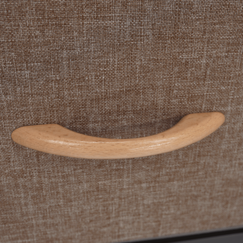 Komoda s látkovými šuplíkmi, béžová/hnedá, HAZEL TYP 2