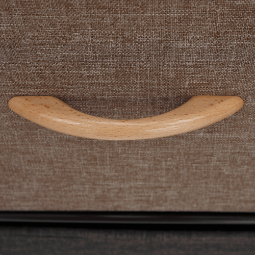 Komoda s látkovými šuplíkmi, béžová/hnedá, HAZEL TYP 3