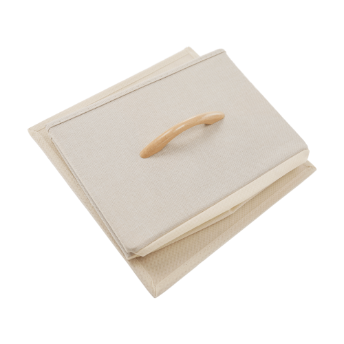 Komoda s látkovými šuplíkmi, béžová/hnedá, HAZEL TYP 4