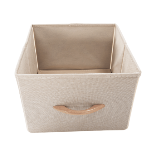 Komoda s látkovými šuplíkmi, béžová/hnedá, HAZEL TYP 4