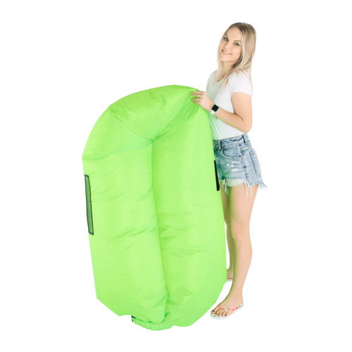 Nafukovací sedací vak/lazy bag, zelená, LEBAG