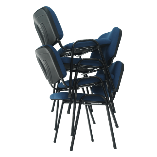 Kancelárska stolička, tmavomodrá, ISO ECO