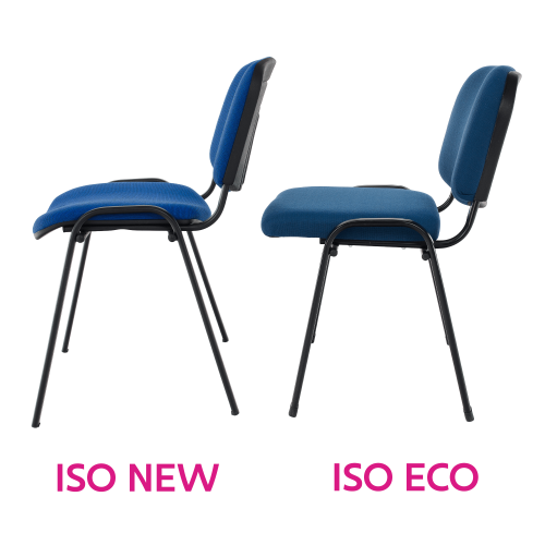 Kancelárska stolička, tmavomodrá, ISO ECO