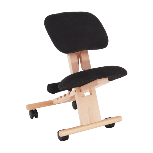 Ergonomická kľakačka, čierna/buk, GROCO Ergonomická kľakačka, čierna/buk, GROCO
