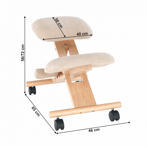 Ergonomická kľakačka, krémová/buk, GROCO