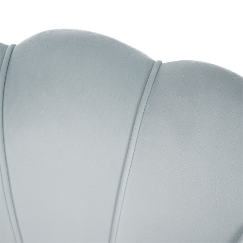 Lavica v štýle Art-deco, sivomodrá Velvet látka/gold chróm-zlatý, NOBLIN