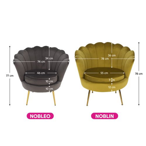 Kreslo v štýle Art-deco, horčicová Velvet látka/gold chróm-zlatý, NOBLIN