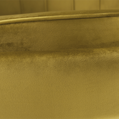 Kreslo v štýle Art-deco, horčicová Velvet látka/gold chróm-zlatý, NOBLIN