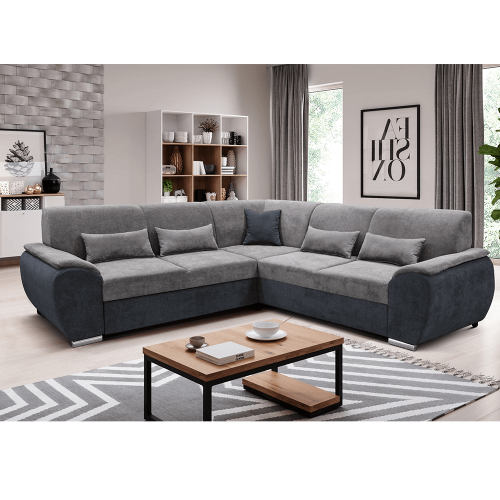 Sedacia súprava, látka Soro 97 tmavosivá/90 sivá, ľavá, EMILY ROH