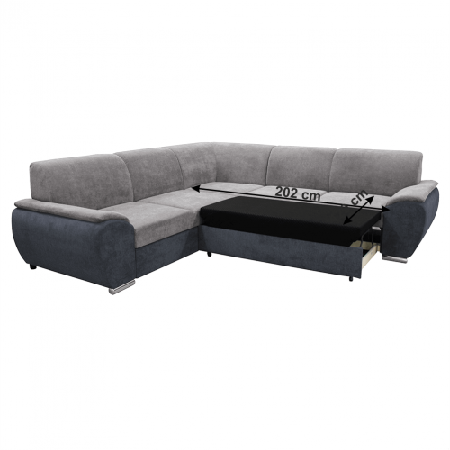 Sedacia súprava, látka Soro 97 tmavosivá/90 sivá, ľavá, EMILY ROH