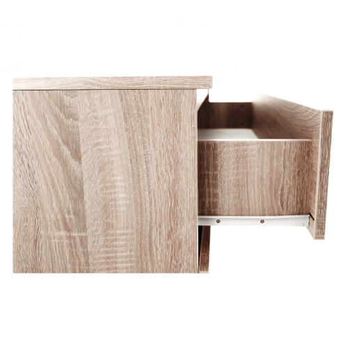 3 šuplíková komoda, dub sonoma,  HANY NEW 003