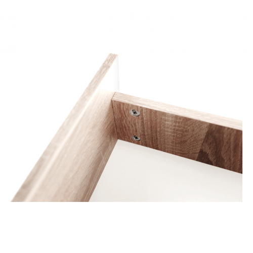 3 šuplíková komoda, dub sonoma,  HANY NEW 003