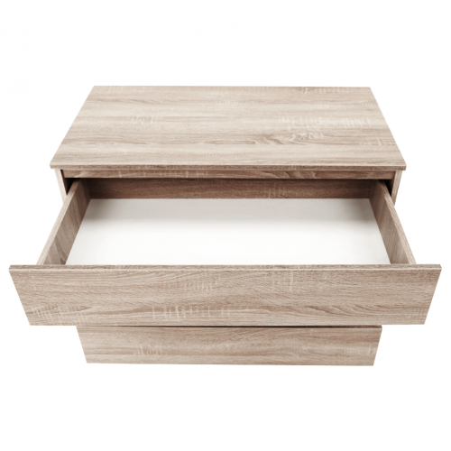 3 šuplíková komoda, dub sonoma,  HANY NEW 003