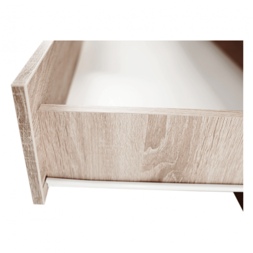 3 šuplíková komoda, dub sonoma,  HANY NEW 003