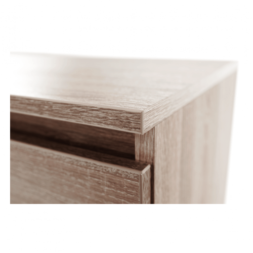 3 šuplíková komoda, dub sonoma,  HANY NEW 003