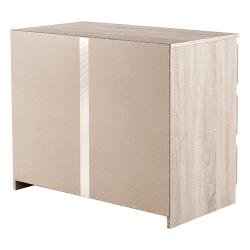 3 šuplíková komoda, dub sonoma,  HANY NEW 003