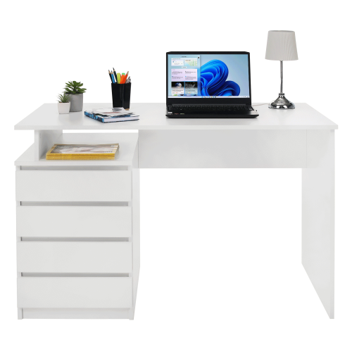 PC stôl, biela, HANY NEW