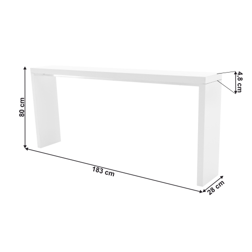 Konzolový stolík, biela, FITRON