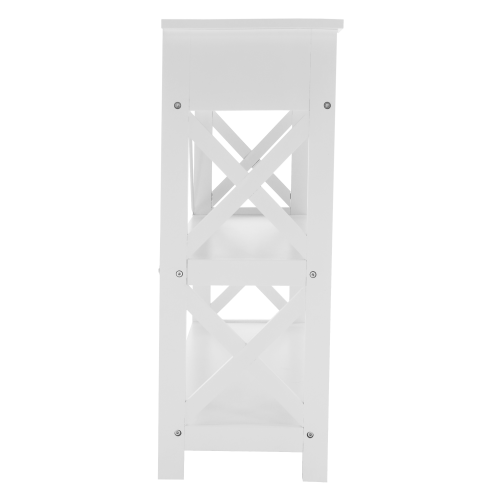 Konzolový stolík, biela, LOMIR