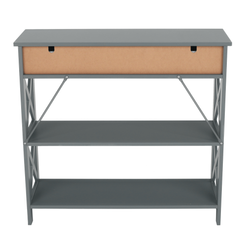 Konzolový stolík, sivá, LOMIR