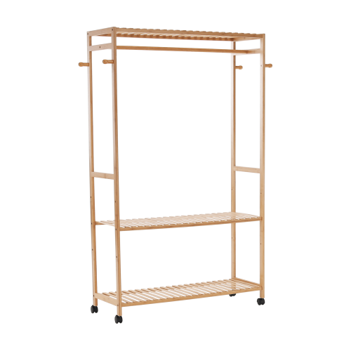 Šatníkový organizér, prírodný bambus, MELAR