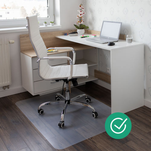 Ochranná podložka pod stoličku, transparentná, 120x90 cm, 0,5 mm, ELLIE NEW TYP 2