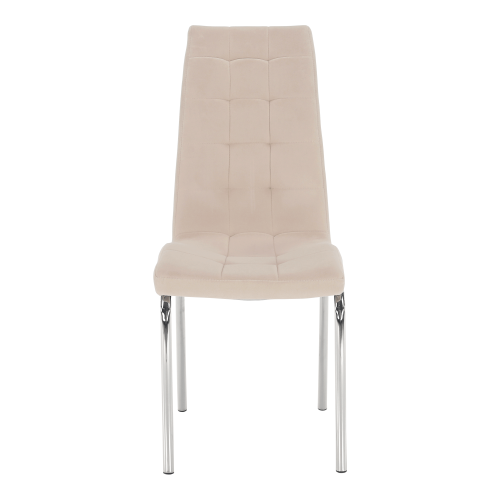 Jedálenská stolička, béžová Dulux Velvet látka/chróm, GERDA NEW