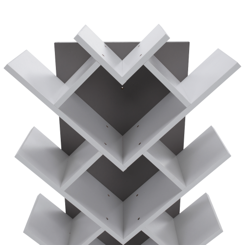 Regál, sivá/biela, VEVEY