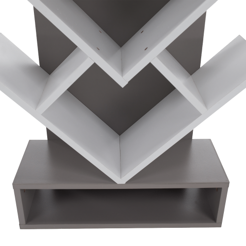 Regál, sivá/biela, VEVEY