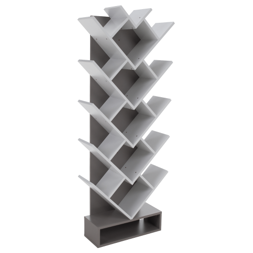 Regál, sivá/biela, VEVEY