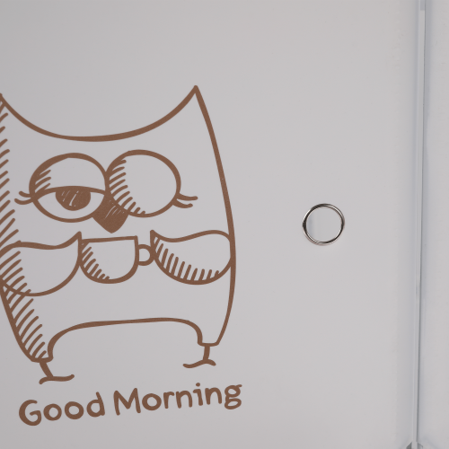 Detská modulárna skriňa, biela/hnedý vzor, KIRBY