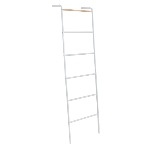 Vešiak/rebrík, biela/kov, BUNY