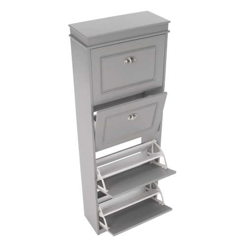 Botník, 4-radový, sivá, SEBER TYP 3