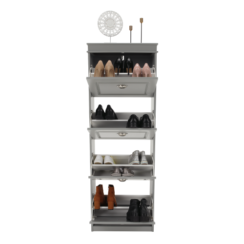 Botník, 4-radový, sivá, SEBER TYP 3