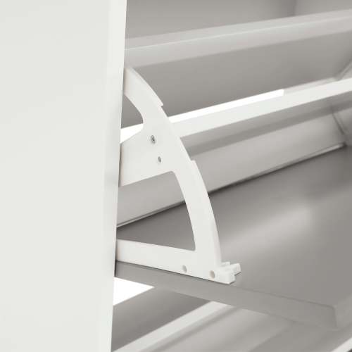 Botník, 3-radový, sivá/biela, SEBER TYP 2