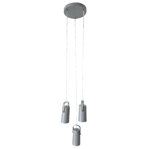 Visiaca lampa, sivá/kov, DEVAN