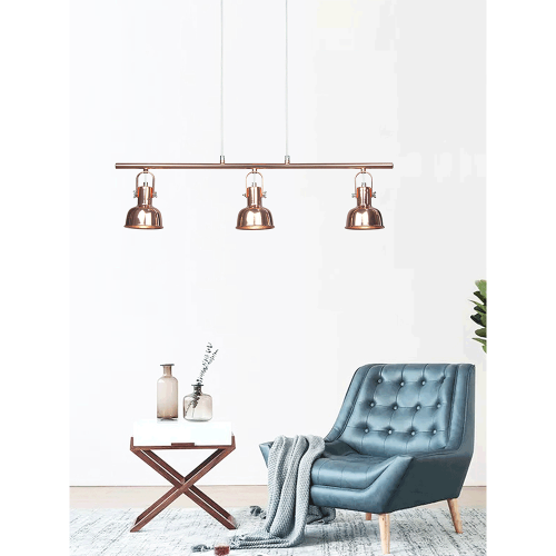 Visiaca lampa v retro štýle, kov, rose gold, AVIER TYP 4