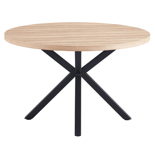 Jedálenský stôl, dub sonoma/čierna, priemer 120 cm, MEDOR