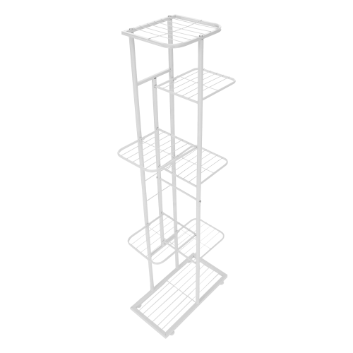 Kovový stojan na kvety, biela, BAMIR TYP 2