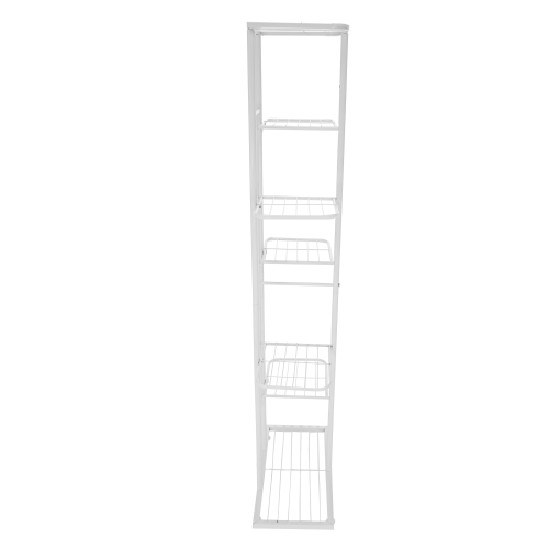 Kovový stojan na kvety, biela, BAMIR TYP 2