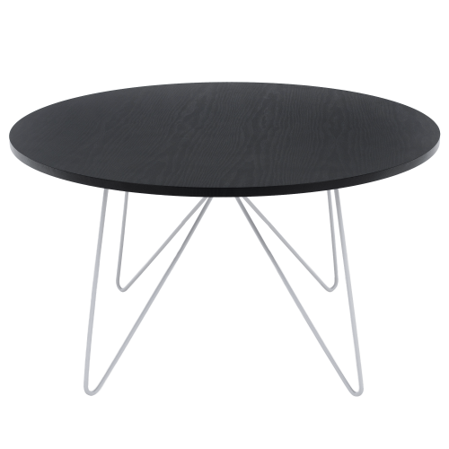 Konferenčný stolík, čierny dub/biela MIKEL NEW