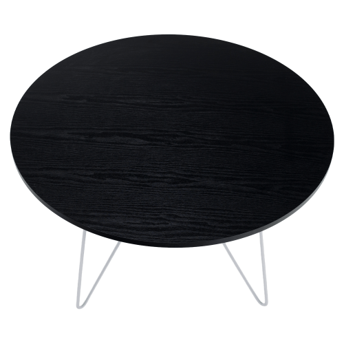 Konferenčný stolík, čierny dub/biela MIKEL NEW