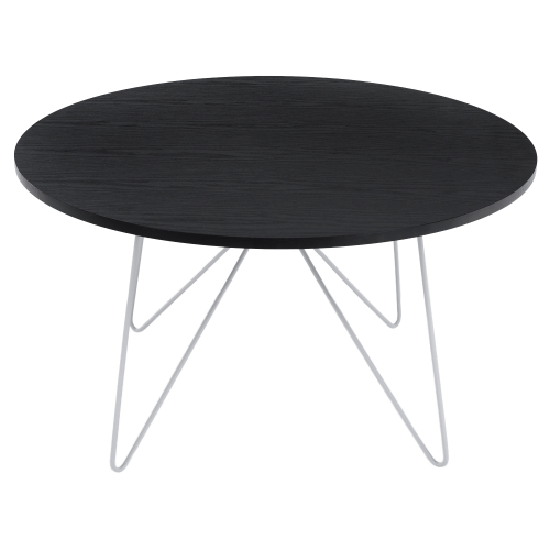 Konferenčný stolík, čierny dub/biela MIKEL NEW