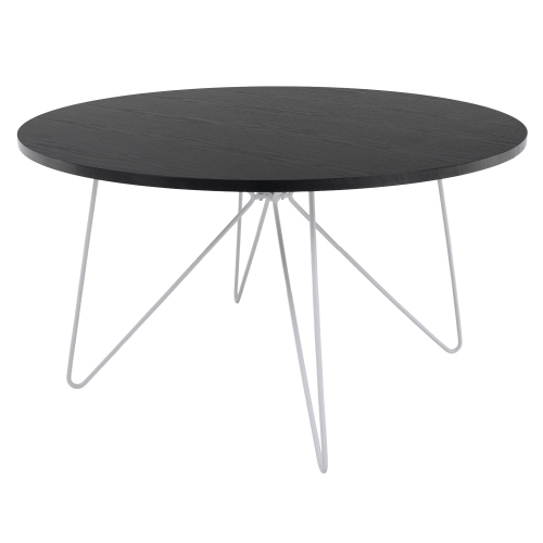 Konferenčný stolík, čierny dub/biela MIKEL NEW