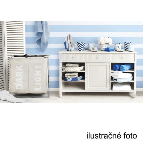 Látkový kôš na bielizeň, sivobéžová, LAUNDRY NEW TYP 1