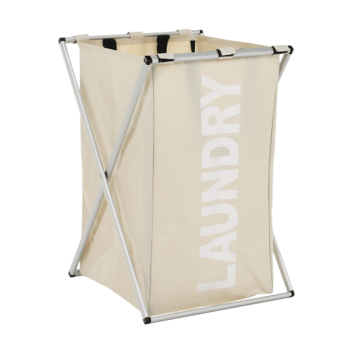 Látkový kôš na bielizeň, sivobéžová, LAUNDRY NEW TYP 1