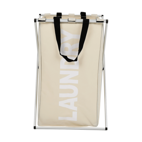 Látkový kôš na bielizeň, sivobéžová, LAUNDRY NEW TYP 1