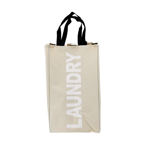 Látkový kôš na bielizeň, sivobéžová, LAUNDRY NEW TYP 1