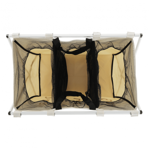 Látkový kôš na bielizeň, sivobéžová, LAUNDRY NEW TYP 3